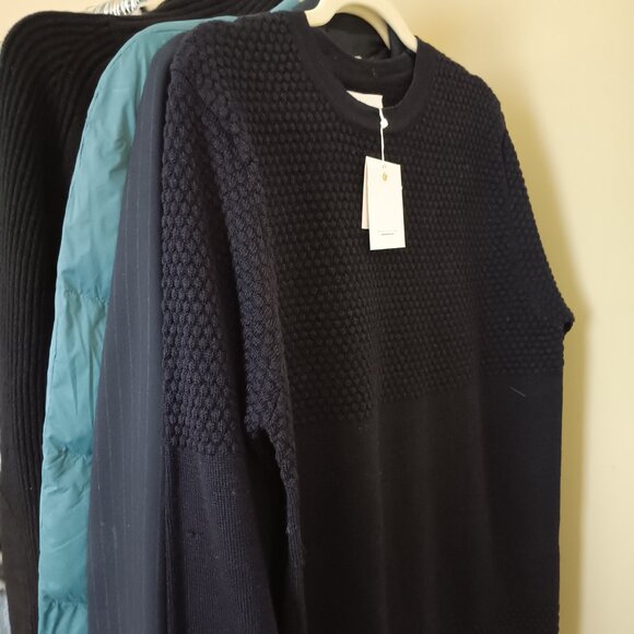 Men's NWT Norse Projects Navy Blue Wool Sweater - Picture 4 of 10